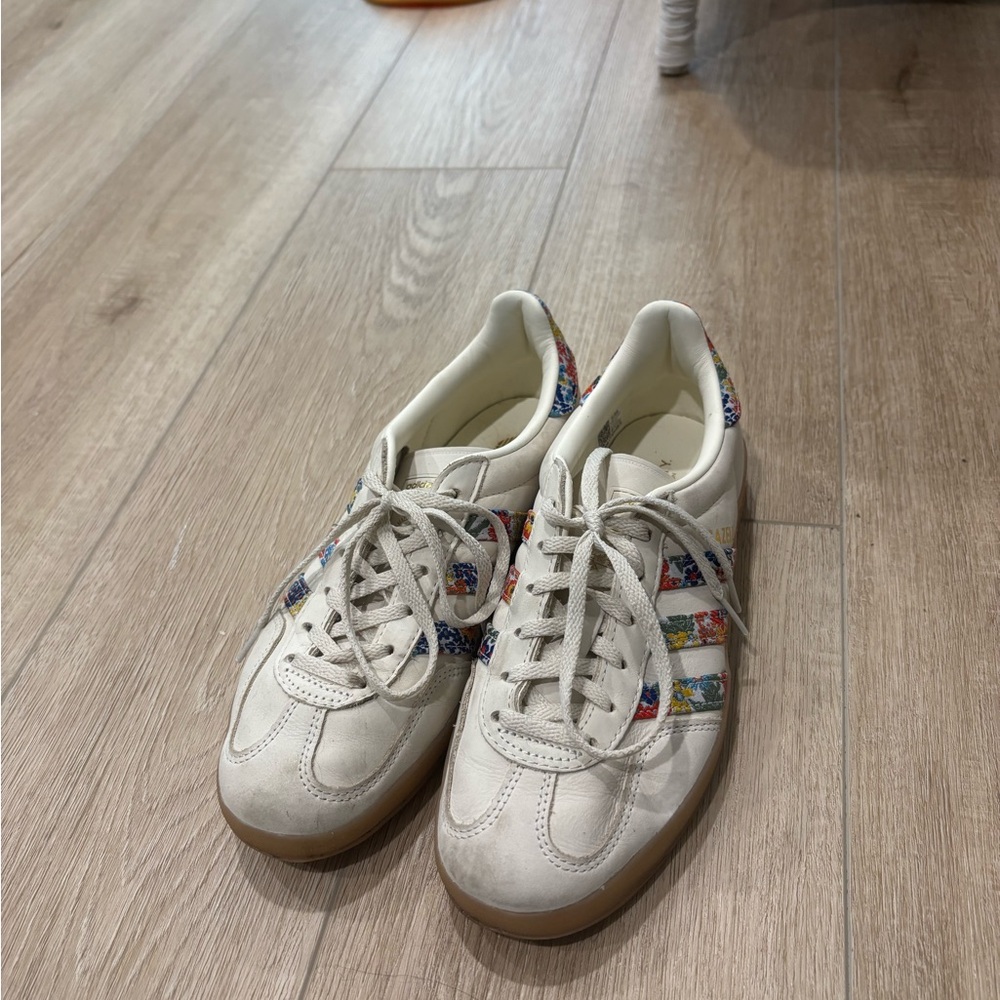 adidas Women's Sneakers - White with floral Accents